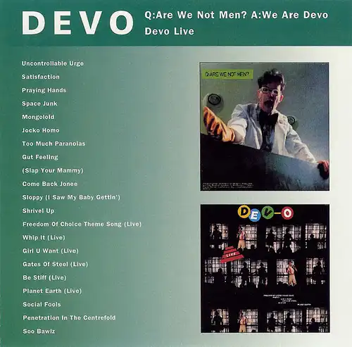 Devo ‎– Q: Are We Not Men? A: We Are Devo / Devo Live
