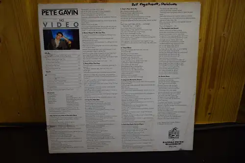 Pete Gavin ‎– No Video