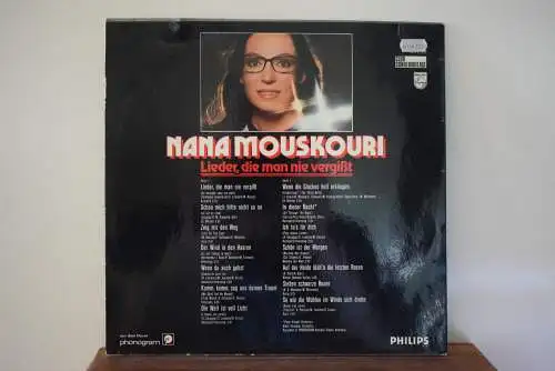 Nana Mouskouri ‎– Lieder, Die Man Nie Vergißt