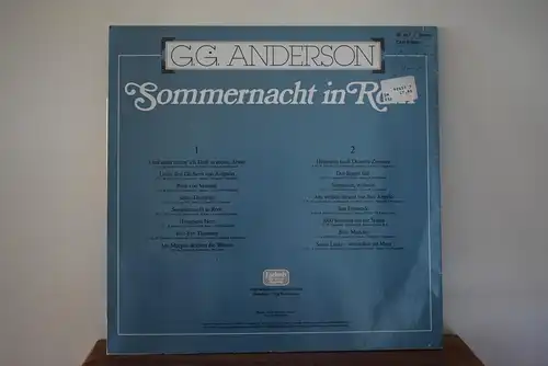 G.G. Anderson ‎– Sommernacht In Rom