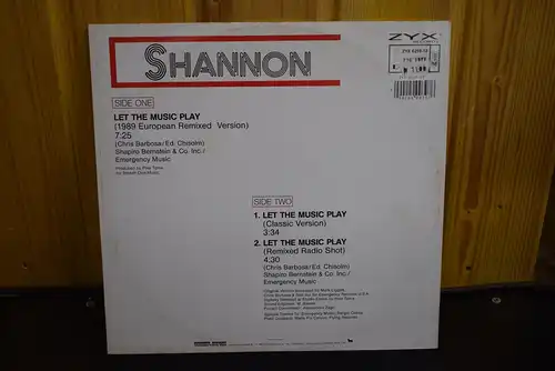 Shannon ‎– Let The Music Play (1989 European Remixed Version)