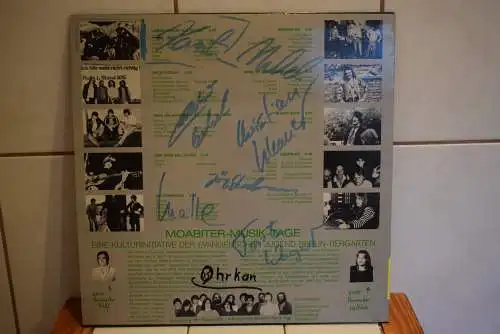 Moabiter-Musik-Tage " Signiertes Exemplar mit Autogrammen der Gruppe Ohrkan"
