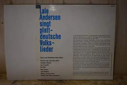 Lale Andersen ‎– Lale Andersen Singt Plattdeutsche Volkslieder " Sammlerstück , historische Aufnahme auf 10 Zoll Platte von 1961 in sehr gutem Zustand "