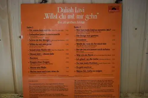 Daliah Lavi ‎– Willst Du Mit Mir Gehn - Ihre 20 Größten Erfolge