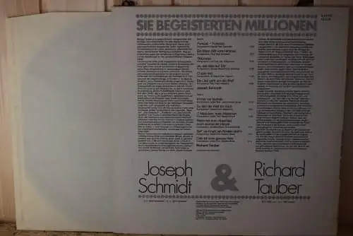 Joseph Schmidt & Richard Tauber ‎– Sie Begeisterten Millionen