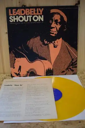 Leadbelly ‎– Shout On " Absolutes Sammlerstück , Farbe "Yellow Translucent , extrem selten , Scheibe in Top Zustand "