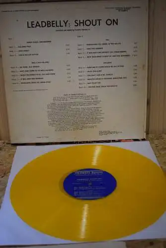 Leadbelly ‎– Shout On " Absolutes Sammlerstück , Farbe "Yellow Translucent , extrem selten , Scheibe in Top Zustand "