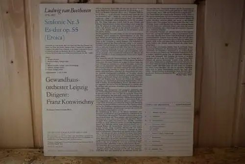 Ludwig van Beethoven, Gewandhausorchester Leipzig, Franz Konwitschny ‎– Sinfonie Nr. 3 Es-dur Op. 55 (Eroica)