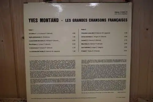 Yves Montand ‎– Les Grandes Chansons Françaises