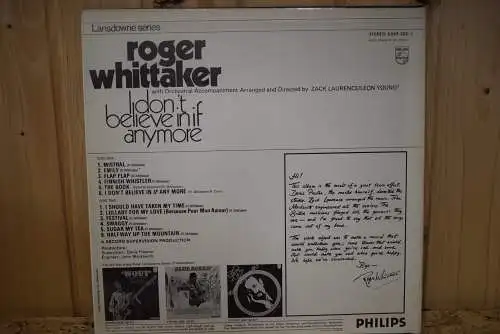 Roger Whittaker ‎– I Don't Believe In If Anymore