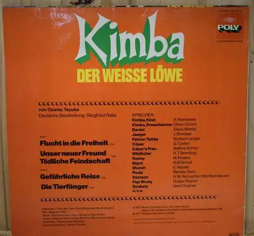 Osamu Tezuka ‎– Kimba, Der Weisse Löwe