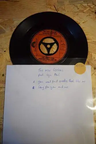 The New Seekers ‎– You Won't Find Another Fool Like Me / Song for you and me 
