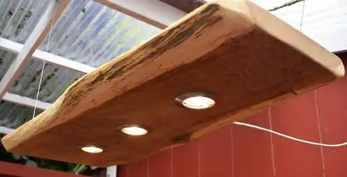 Deckenleuchte Eiche  , 3 LEDs dimmbar , 80cm Länge ,Oberfläche geölt (Leinoelfinis)