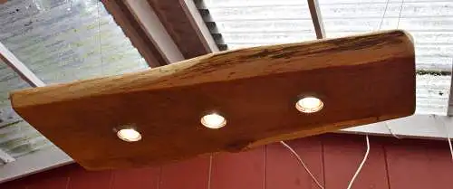 Deckenleuchte Eiche  , 3 LEDs dimmbar , 80cm Länge ,Oberfläche geölt (Leinoelfinis)