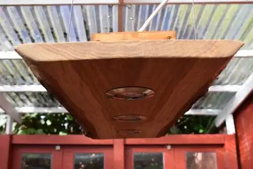 Deckenleuchte Eiche mit Rinde  , 3 LEDs dimmbar , 69cm Länge ,Oberfläche geölt (Leinoelfinis)