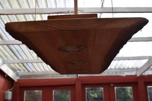 Deckenleuchte Eiche mit Rinde  , 3 LEDs dimmbar , 69cm Länge ,Oberfläche geölt (Leinoelfinis)