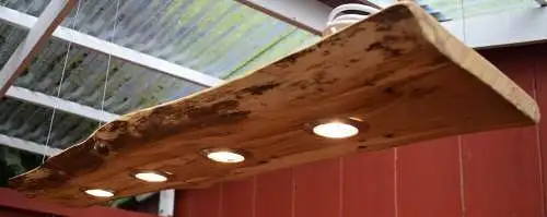 Deckenleuchte Eiche  , 4 LEDs dimmbar , 100cm Länge ,Oberfläche geölt (Leinoelfinis)