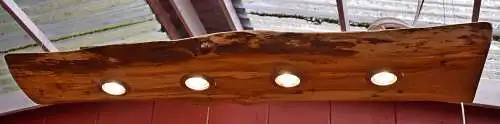 Deckenleuchte Eiche  , 4 LEDs dimmbar , 100cm Länge ,Oberfläche geölt (Leinoelfinis)