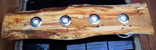 Deckenleuchte Eiche  , 4 LEDs dimmbar , 100cm Länge ,Oberfläche geölt (Leinoelfinis)