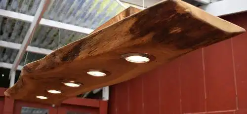 Deckenleuchte Eiche  , 5 LEDs dimmbar , 118cm Länge ,Oberfläche geölt (Leinoelfinis)