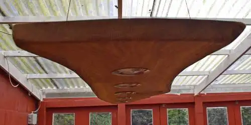 Deckenleuchte Eiche  , 5 LEDs dimmbar , 118cm Länge ,Oberfläche geölt (Leinoelfinis)