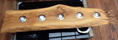 Deckenleuchte Eiche  , 5 LEDs dimmbar , 118cm Länge ,Oberfläche geölt (Leinoelfinis)