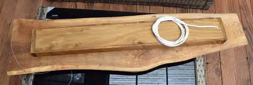 Deckenleuchte Eiche  , 5 LEDs dimmbar , 118cm Länge ,Oberfläche geölt (Leinoelfinis)