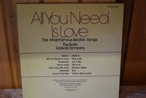 The Berlin Festival Orchestra ‎– All You Need Is Love - The Most Famous Beatles Songs