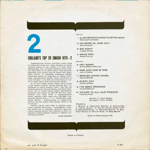 Orkiestra Alana Caddy ‎– England's Top 20 Smash Hits - 2