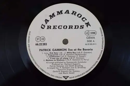 Patrick Gammon ‎– Live At The Bavaria