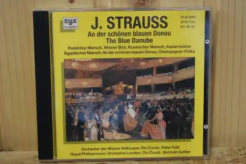 J. Strauss - Orchester Der Wiener Volksoper Dir./Cond.: Peter Falk (2), Royal Philharmonic Orchestra London Dir./Cond.: Norman Sattler ‎– An Der Schönen Blauen Donau / The Blue Danube