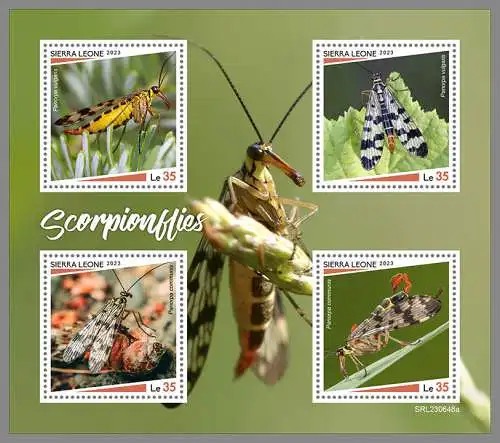 SIERRA LEONE 2023 ** KB Skorpionfliegen Scorpionflies