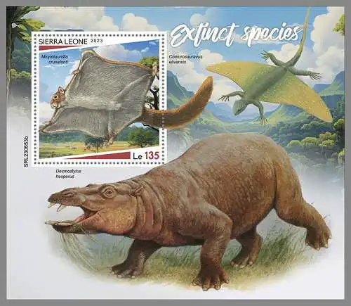 SIERRA LEONE 2023 ** BL Ausgestorbene Tiere Extinct Animals