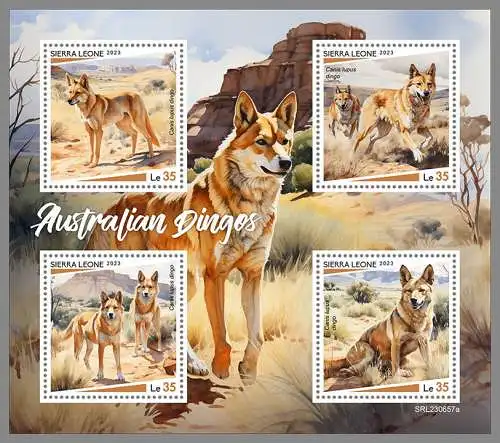 SIERRA LEONE 2023 ** KB Australische Dingos Australian Dingos