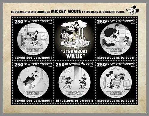 DJIBOUTI 2024 ** KB Walt Disney Mickey Mouse Cartoon