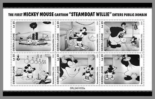 SIERRA LEONE 2024 ** KB Walt Disney Mickey Mouse Cartoon