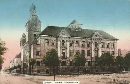 [Echtfotokarte farbig] Konvolut / Sammlerbestand 5 AKs Landau / Pfalz div. schöne Motive ab ca. 1910. 