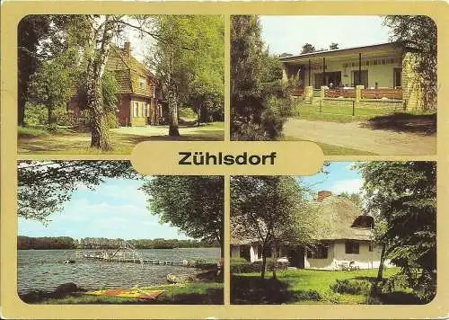 [Echtfotokarte farbig] AK Zühlsdorf Oranienburg Mehrbild Farbfoto DDR 1984. 