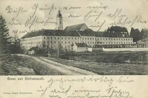 [Lithographie] AK Dietramszell / Obb - Klosteranlage 1903/05. 