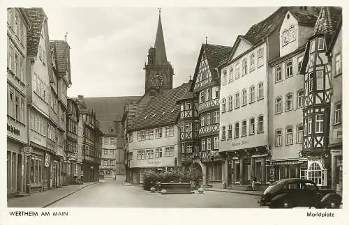 [Echtfotokarte schwarz/weiß] Sammlung 12 AKs Wertheim / Main ab ca. 1920. 