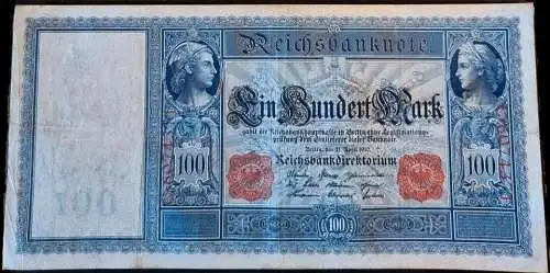 10 Stück Reichsbanknote 100 Mark