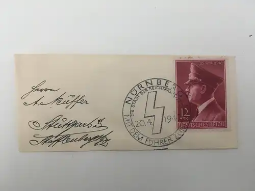 Deutsches Reich 1942 Nr 53. Geburtstag des Führers 1942 Sonderstempel NÜRNBERG 20.4.1942 Rundstempel (Datum und/oder Ort klar) 0003