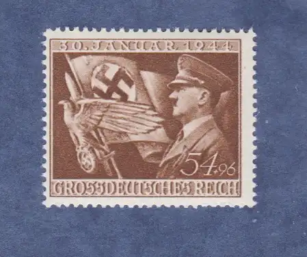 Deutsches Reich 1944 Nr 30. Januar 1944 / 11. Jahrestag der Machtergreifung durch Adolf Hitler Postfrisch / ** 0008
