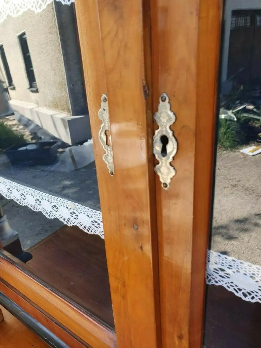 Buffet Antik Holz Kommode Schrank Biedermeier Vitrine Küchenschrank 6