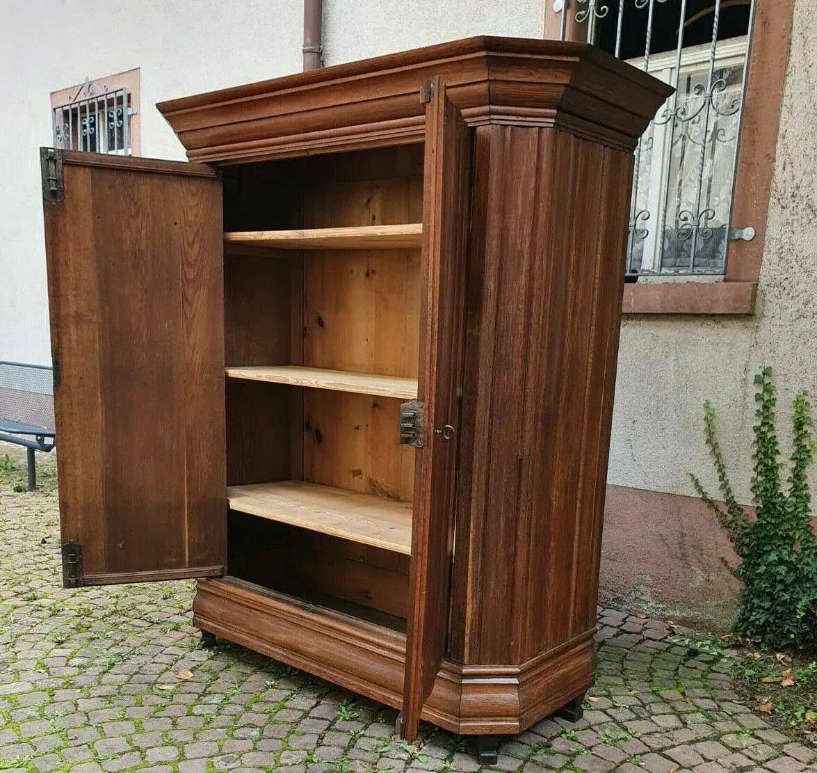 Schrank Barock Antik Dielenschrank Kleiderschrank Eiche kostenlose Lieferung 1