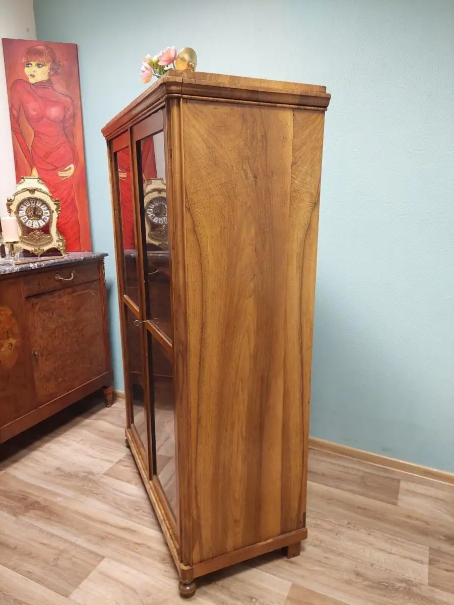 Vitrine | Biedermeier | Nussbaum I Antik 9
