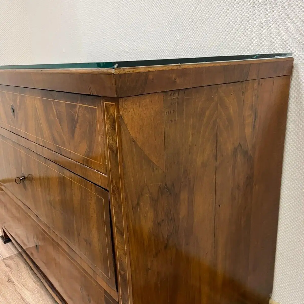 Kommode I Antik I Biedermeier I Unikat I Glasplatte 4