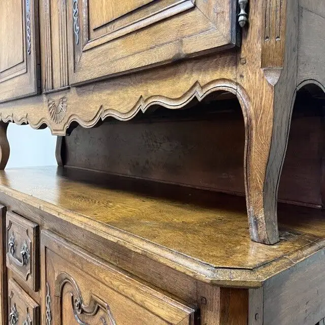 Antikes Buffet I Eiche I Aufsatzbuffet I Louis XV Küchenanrichte 10