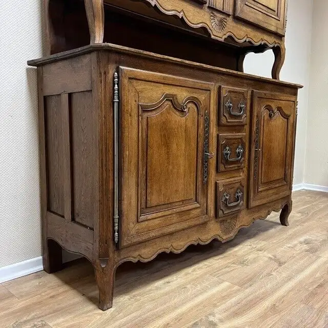 Antikes Buffet I Eiche I Aufsatzbuffet I Louis XV Küchenanrichte 2