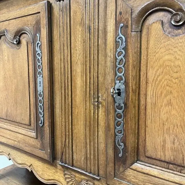 Antikes Buffet I Eiche I Aufsatzbuffet I Louis XV Küchenanrichte 6